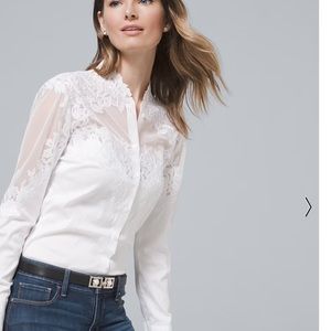 White House Black Market Lace Blouse 💞